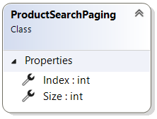ProductSearchPaging record