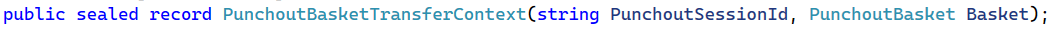 PunchoutBasketTransferContext record