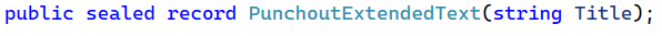 PunchoutExtendedText record
