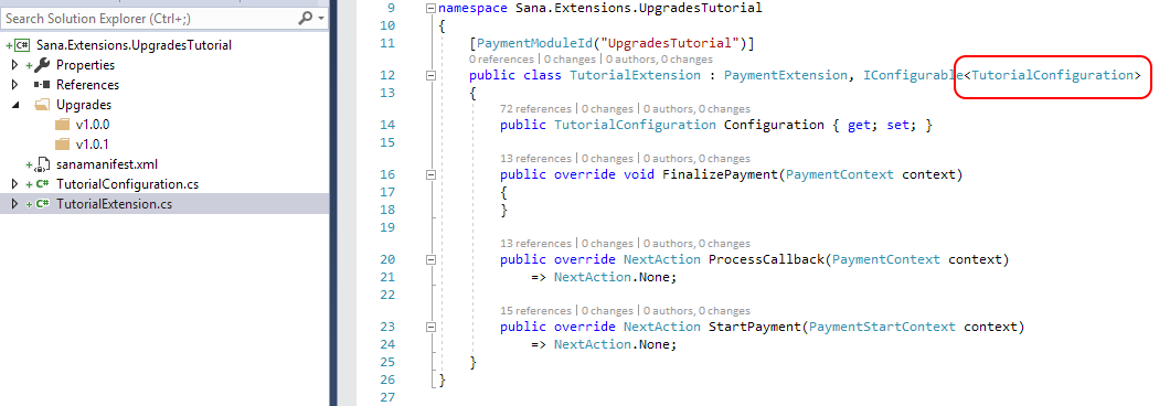 Extension implementation class