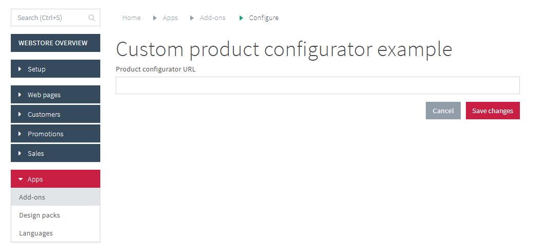 Extension Configuration Page